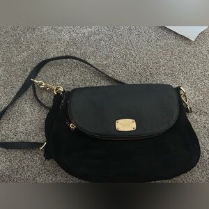 Michael Kors Black leather and suade crossbody